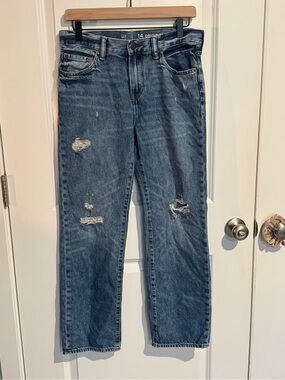 TWO PAIRS! GAP 14 Husky Distressed Blue Jeans